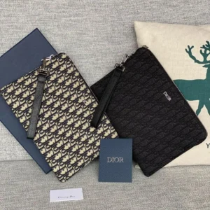 design black blue oblique jacquard pouch dubai fashion lux.webp