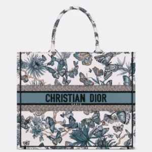 design large book tote white and pastel midnight blue toile de jouy mexico.webp