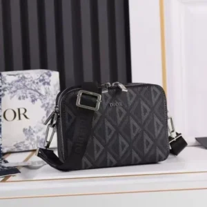 design unisex cd messenger pouch black cd diamond canvas dubai fashion lux.webp