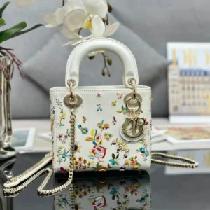 design women mini lady bag latte calfskin embroidered with multicolor small.webp