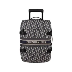 travel suitcase blue dior oblique technical jacquard.webp